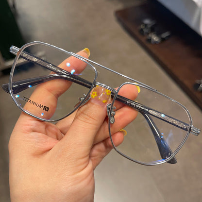 CHH Chrome Hearts Glasses Pure Titanium Ultra Light Polygonal Myopia Glasses Frame