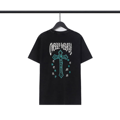 CHH Chrome Heart T Shirts Crowe Ghost Horseshoe Cross Sanskrit Short Sleeve