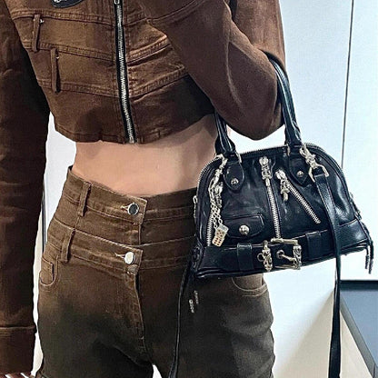 Chh Chrome Heart Leather Bag