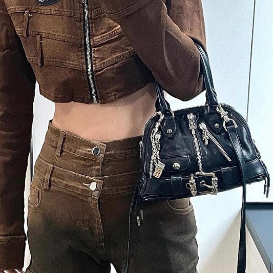 Chh Chrome Heart Leather Bag