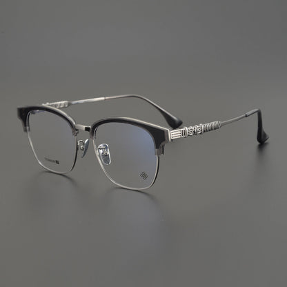 CHH Chrome Hearts Glasses Vintage Ultra Light Half Frame Myopia Glasses Frame