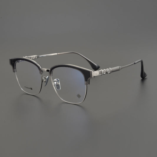 CHH Chrome Hearts Glasses Vintage Ultra Light Half Frame Myopia Glasses Frame