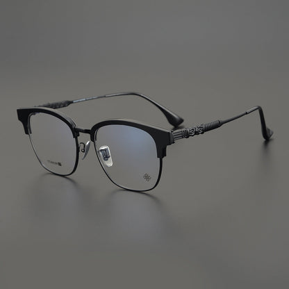 CHH Chrome Hearts Glasses Vintage Ultra Light Half Frame Myopia Glasses Frame