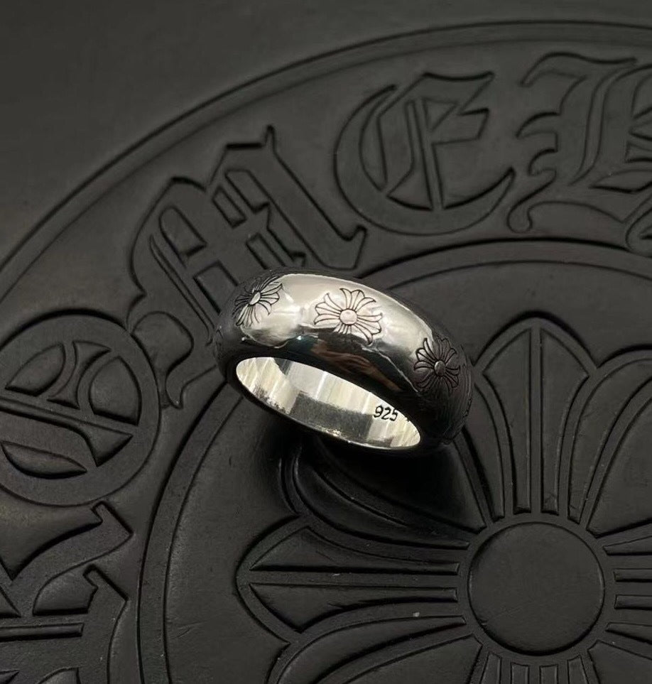 chrome hearts 925 silver retro ring