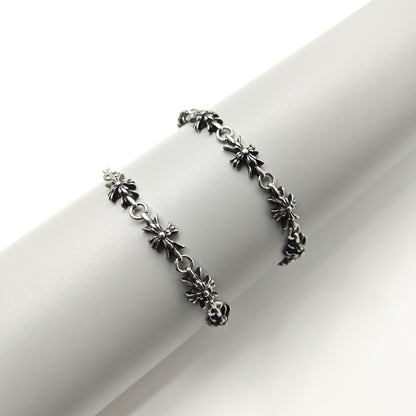 Chrome Hearts Silver 925 Tiny E Cross Bracelet