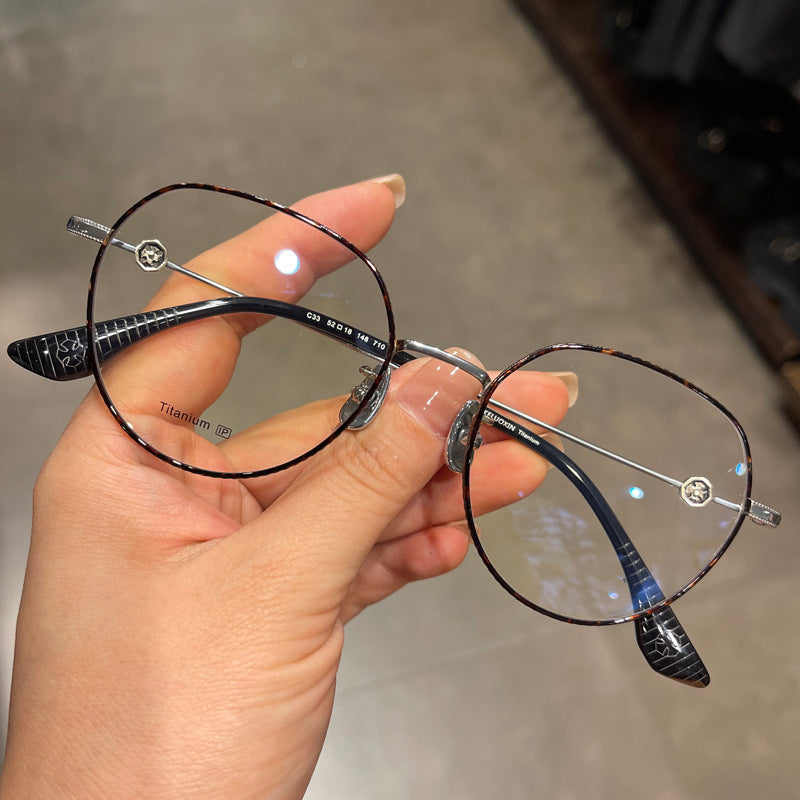CHH Chrome Hearts Glasses Pure Titanium Ultra Light Retro Myopia Glasses Frame