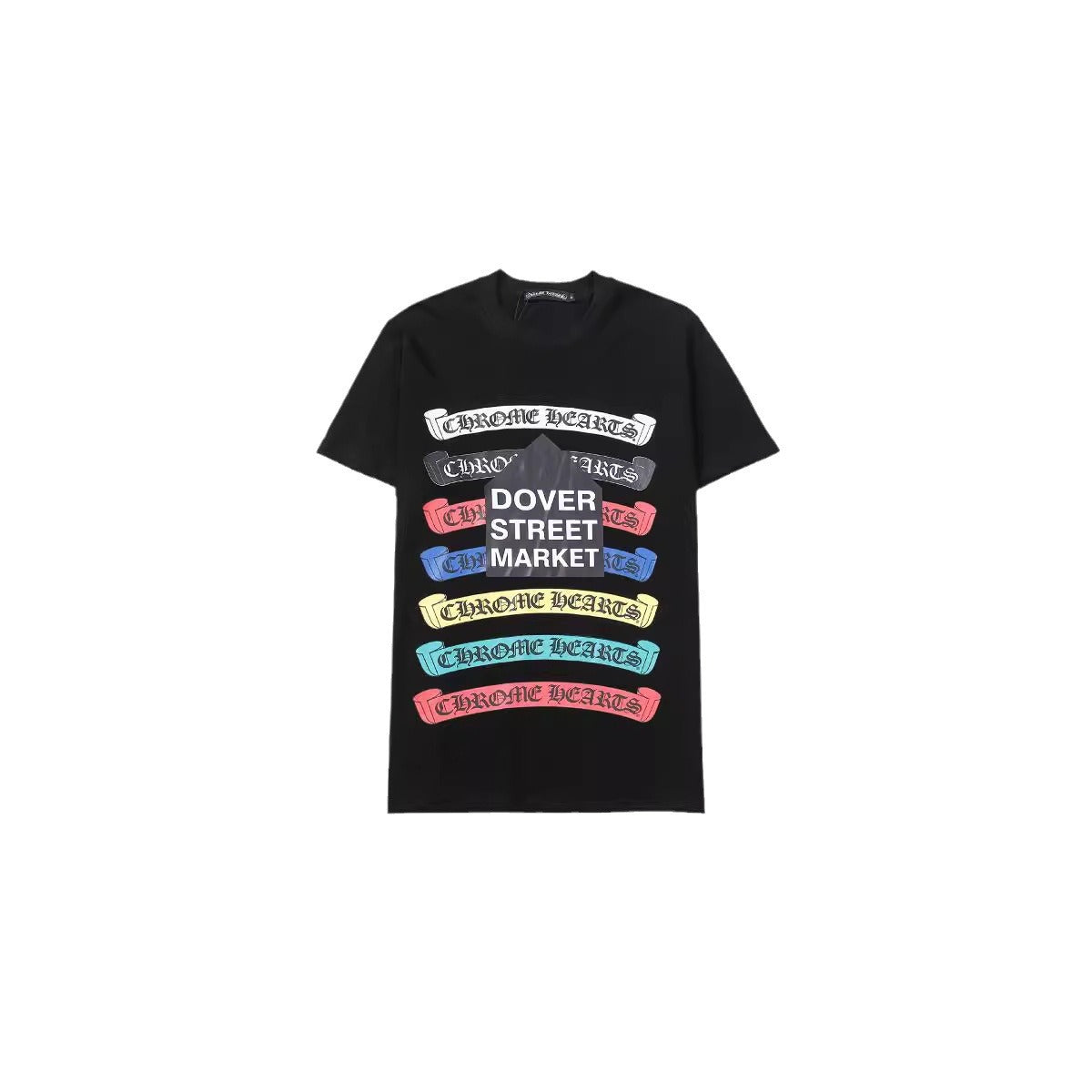 CHH Chrome Heart T Shirts Croix Cross Color Leather Printed Short Sleeve T-Shirt