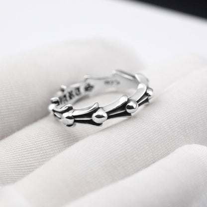 Chrome Hearts phoenix flower fishbone ring