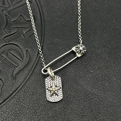 Chrome Hearts pin necklace with various elements