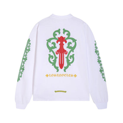 CHH Chrome Heart T Shirts Rose Cross Vine Sword Long Sleeve