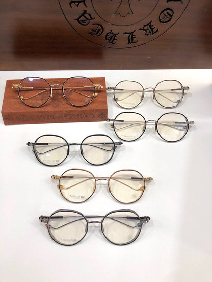 CHH Chrome Hearts Glasses Ultra Light Retro Literary Flat Mirror Myopia Glasses Frame