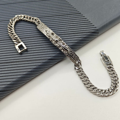 Chrome Hearts stainless steel curved brand main piece bracelet