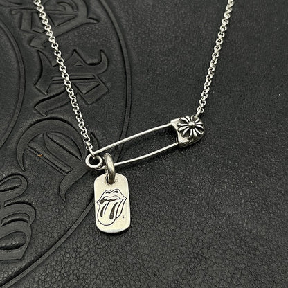 Chrome Hearts pin necklace with various elements