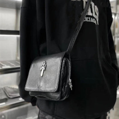 Chh Chrome Heart Leather Bag Sword Cross