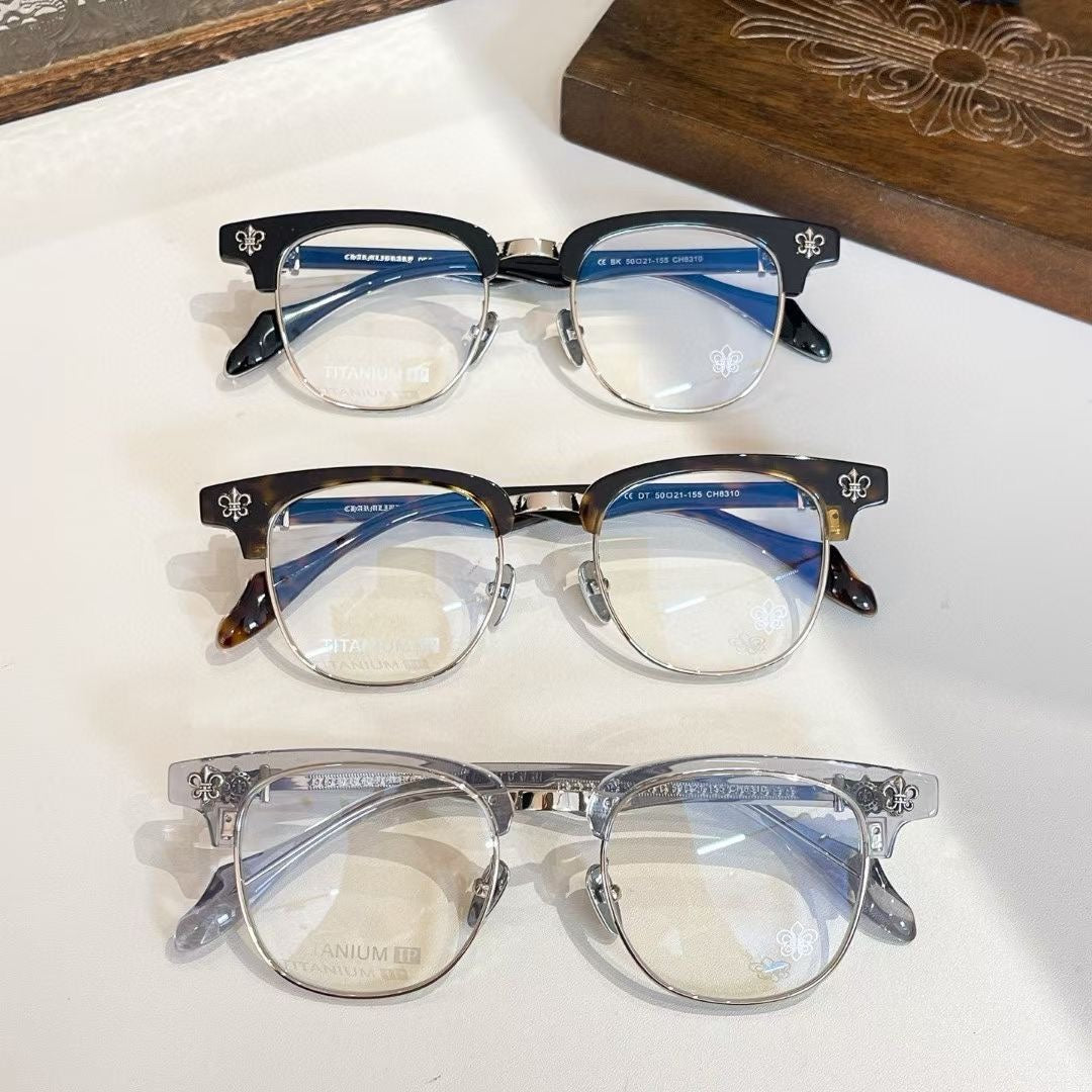 CHH Chrome Hearts Glasses Light Luxury Atmosphere Pure Titanium Eyebrow Frame Glasses Frame