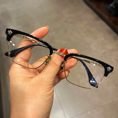 CHH Chrome Hearts Glasses Ultra Light Pure Titanium Myopia Glasses Frame