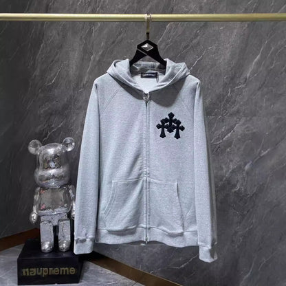 CHH Chrome Heart Hoodie ChromeHearts Cardigan Zip Hooded Sweater Cotton Hoodie