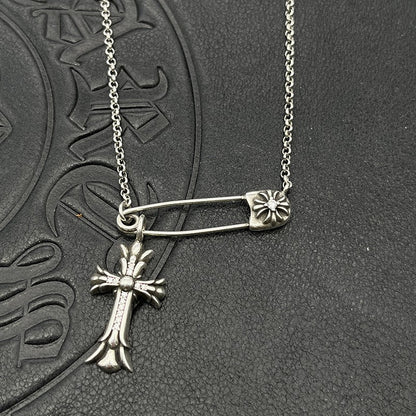 Chrome Hearts pin necklace with various elements