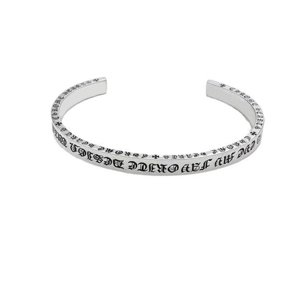 Chrome Hearts retro classic cross flower Scroll Label open bracelet
