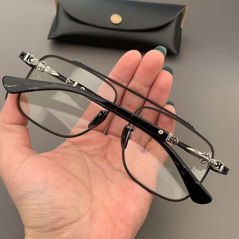 CHH Chrome Hearts Glasses Ultra Light Square Toad Mirror Myopia Glasses Frame