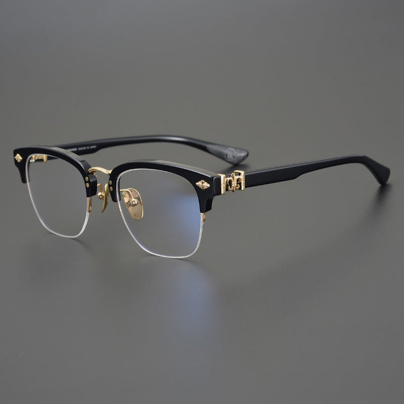 CHH Chrome Hearts Glasses square thick frame half frame myopia glasses frame