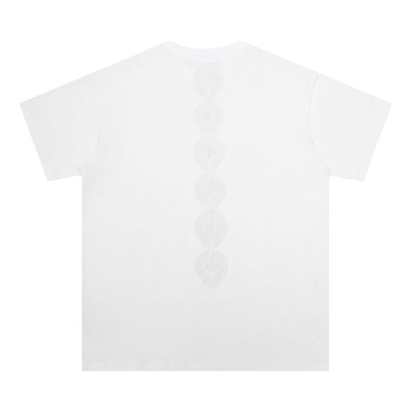 CHH Chrome Heart T Shirts Crowe Cross Print Short Sleeve T-Shirt Loose