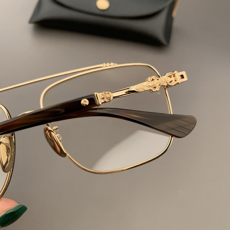 CHH Chrome Hearts Glasses Ultra Light Square Toad Mirror Myopia Glasses Frame