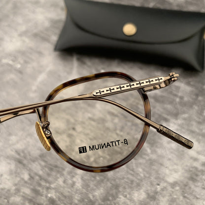 CHH Chrome Hearts Glasses Vintage Round Ultra Light Pure Titanium Myopia Glasses Frame