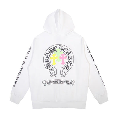 CHH Chrome Heart Hoodie Chrome Heart Clover Zip Cardigan Hooded Sweater