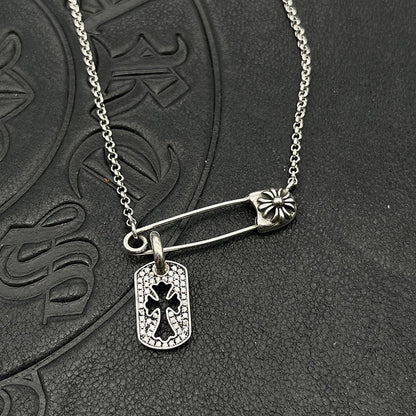 Chrome Hearts pin necklace with various elements