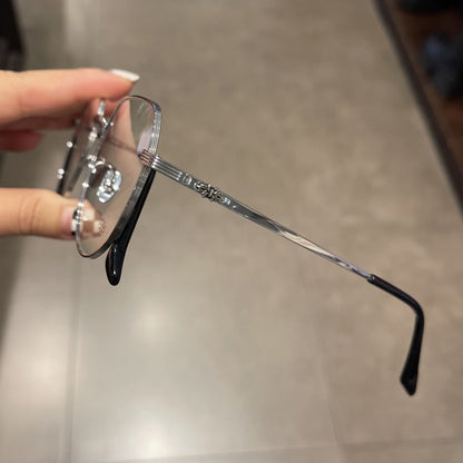 CHH Chrome Hearts Glasses Pure Titanium Ultra Light Polygonal Myopia Glasses Frame