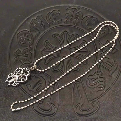 Chrome Hearts s925 sterling silver flame holy sword necklace