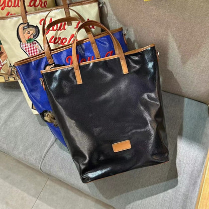 Chh Chrome Heart Leather Bag Embroidered Cartoon Tote Bag