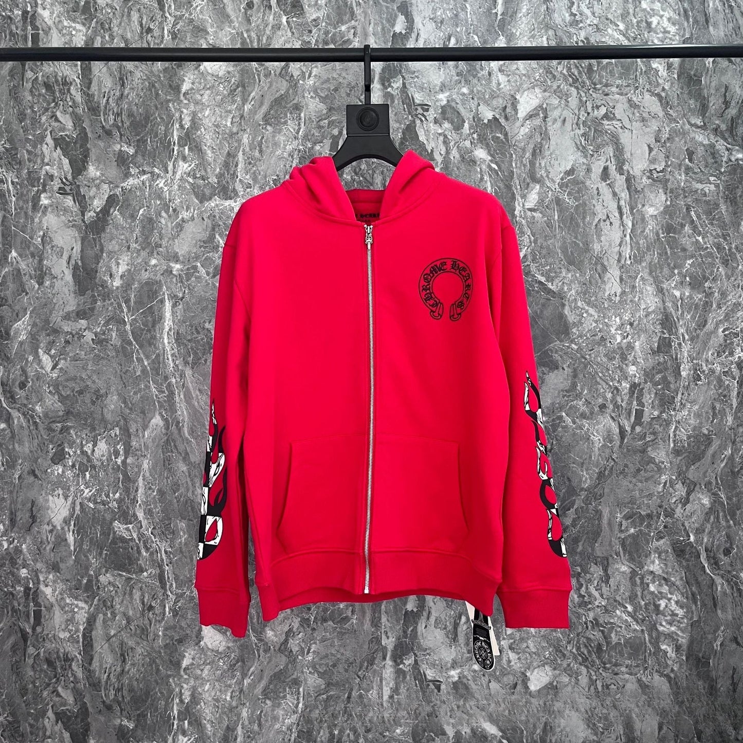 CHH Chrome Heart Hoodie Crowe Mattyboy Graffiti terry cotton hooded zipper