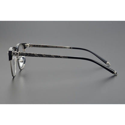 CHH Chrome Hearts Glasses Frameless Pure Titanium Glasses Frame Business