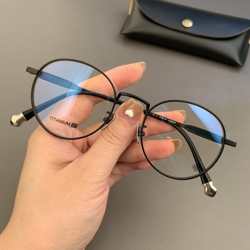 CHH Chrome Hearts Glasses Pure Titanium Round Ultra Light Myopia Glasses Frame