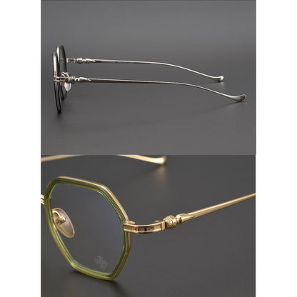 CHH Chrome Hearts Glasses Double Beam Retro Pure Titanium Ultra Light Glasses Frame