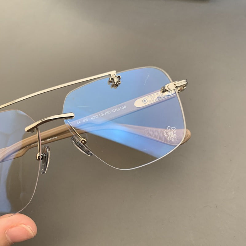 CHH Chrome Hearts Glasses Pure Titanium Vintage Frameless Myopia Frames