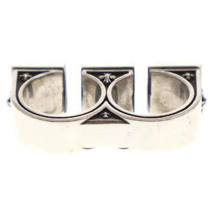 Chrome Hearts Double Brass Knuckles Silver Ring