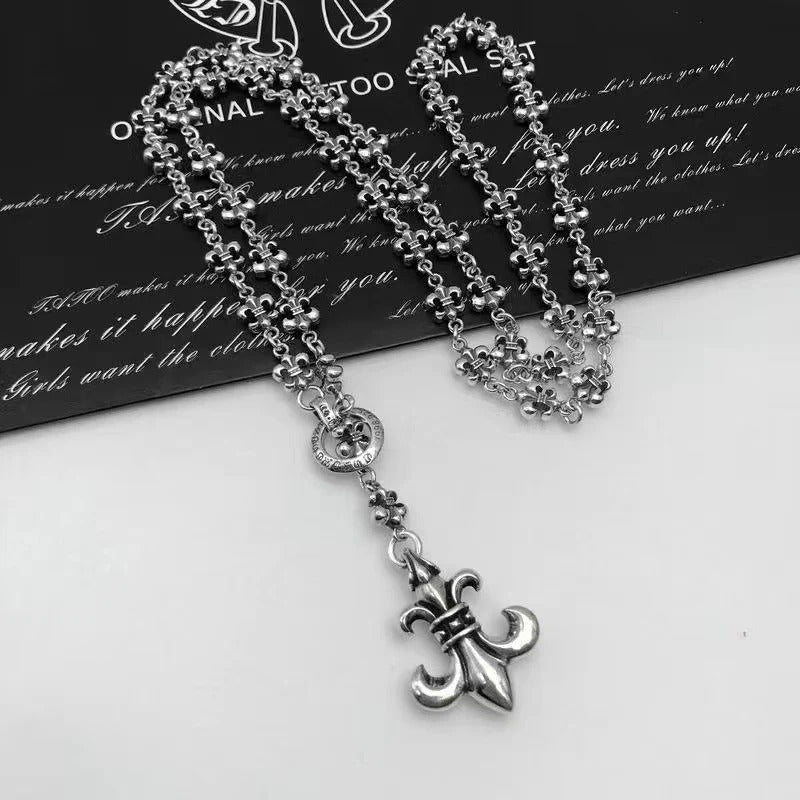 chrome hearts S925 silver cross flower